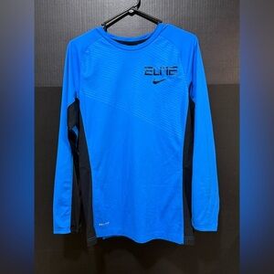 🧿Nike Elite Blue Black DriFit Long Sleeve Shirt
